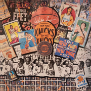 Collage of New York Knicks basketball memorabilia 