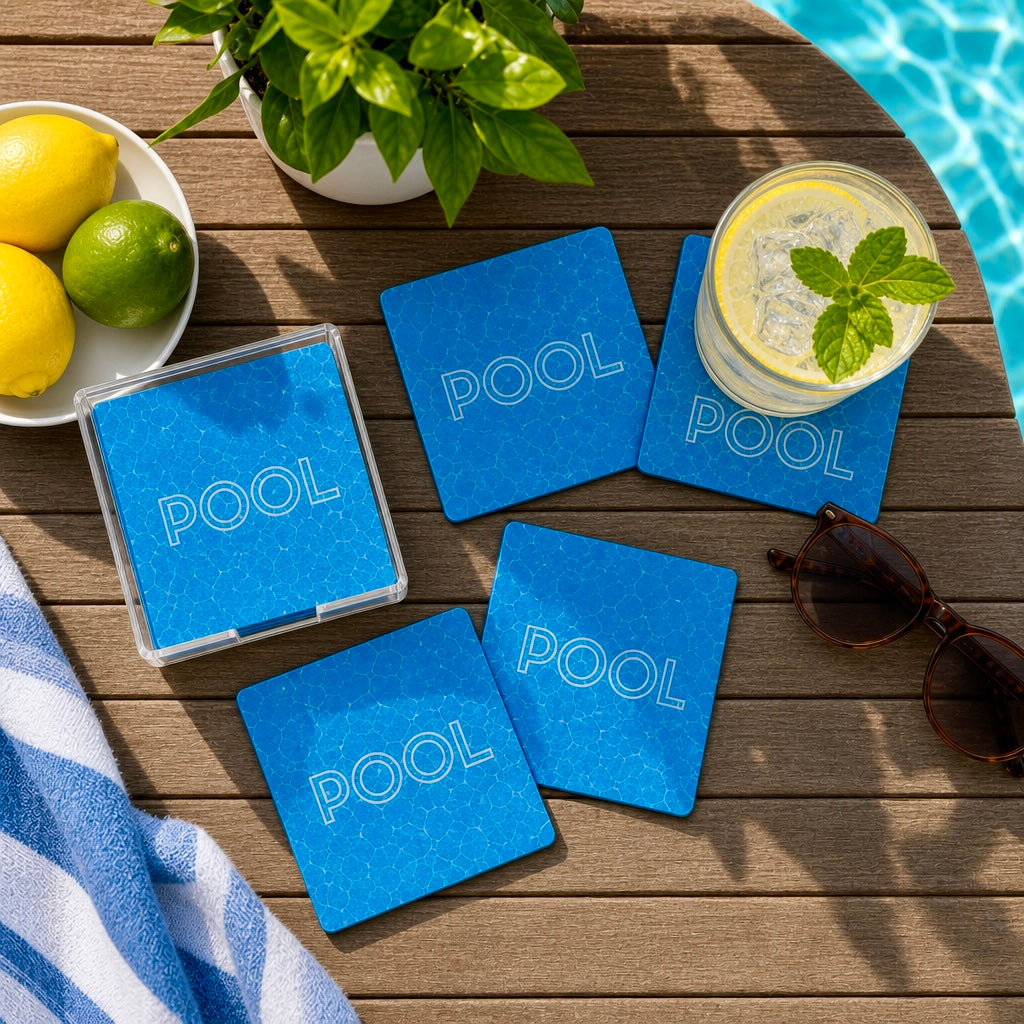 Acrylic Coasters S/4 With Base