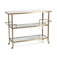 Bella Bar Cart with Marble Top