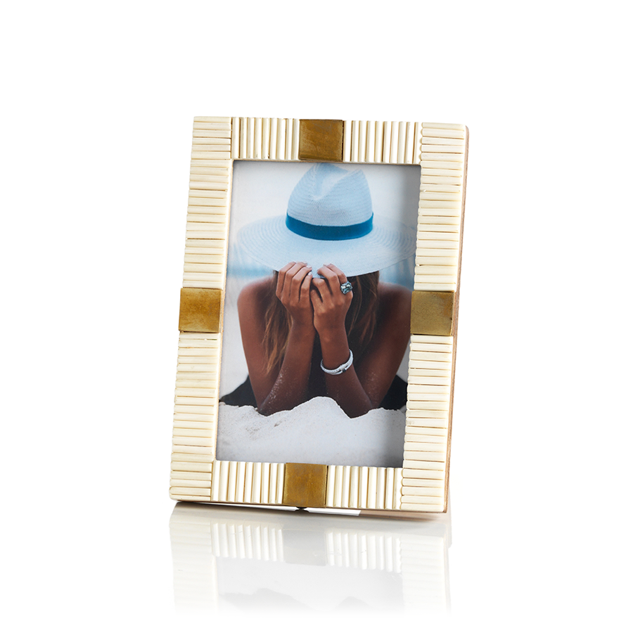 Maha Bone with Brass Trim Frame