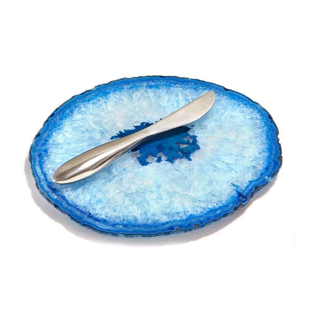 Ita Gemstone Cheese Plate w/Spreader