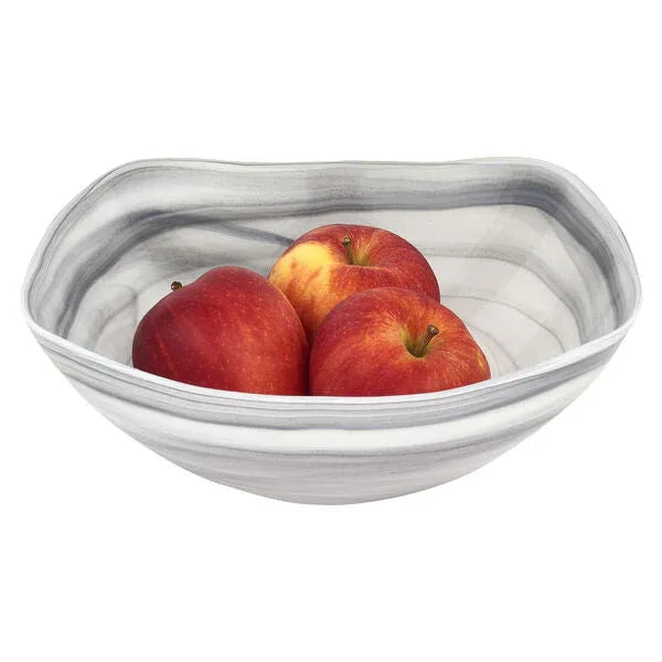 Alabaster Square Bowl Gray Decorative Bowls