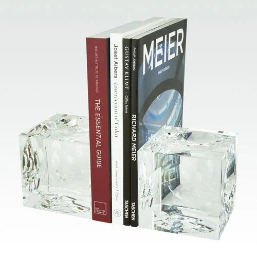 Crystal Book Ends S/2 Decor