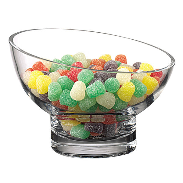 Mouth Blown Slant Cut Candy/Serving Bowl