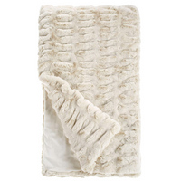 Ivory Mink Faux Fur Throw 60x72
