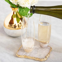 Crystal & Gold Kivita Coasters Set of 2