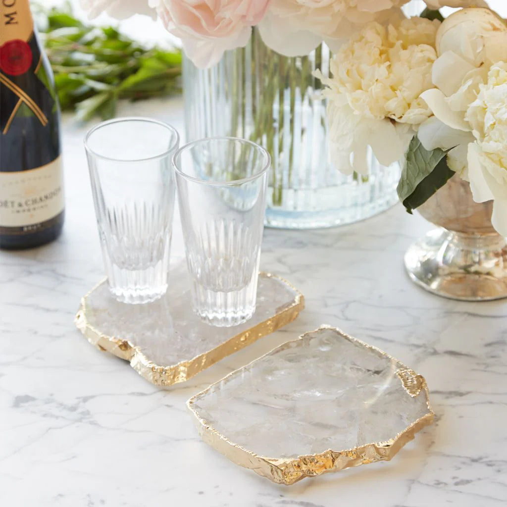 Crystal & Gold Kivita Coasters Set of 2