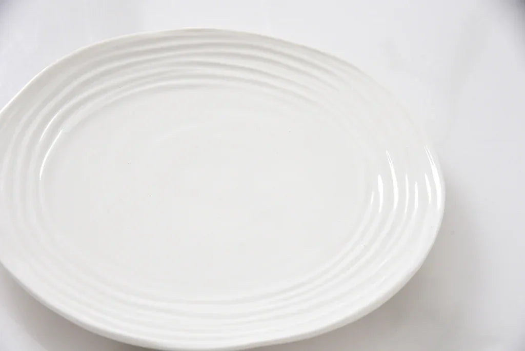 Le Blanc Round Plates S/4 Dinnerware