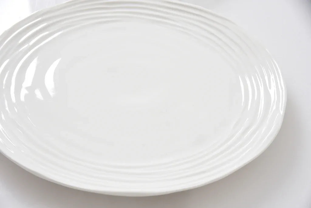 Le Blanc Round Plates S/4 Dinnerware
