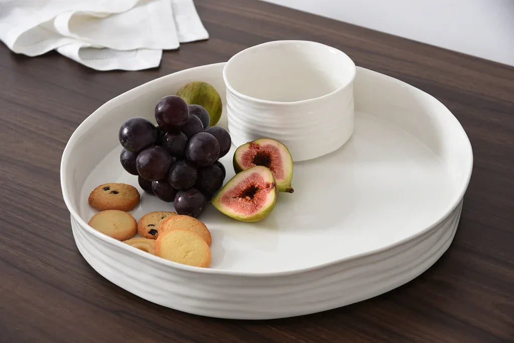 Le Blanc Round Platter Serving Platters
