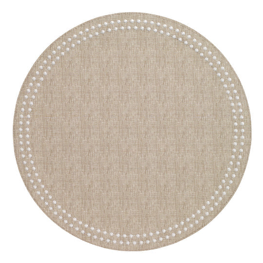 Pearls Beige White Placemats Set of 4