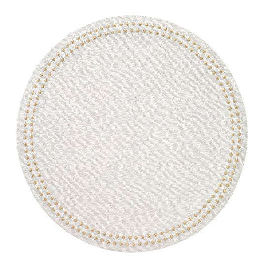 Pearls Ant. White & Gold mats Placemats Set of 4