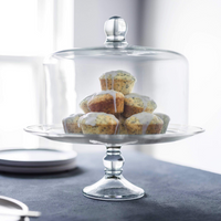 Libbey Selene Glass Cake Stand with Dome.