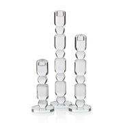 Louisa Crystal Glass Taper Holder Votives, Hurricanes & Candleholders