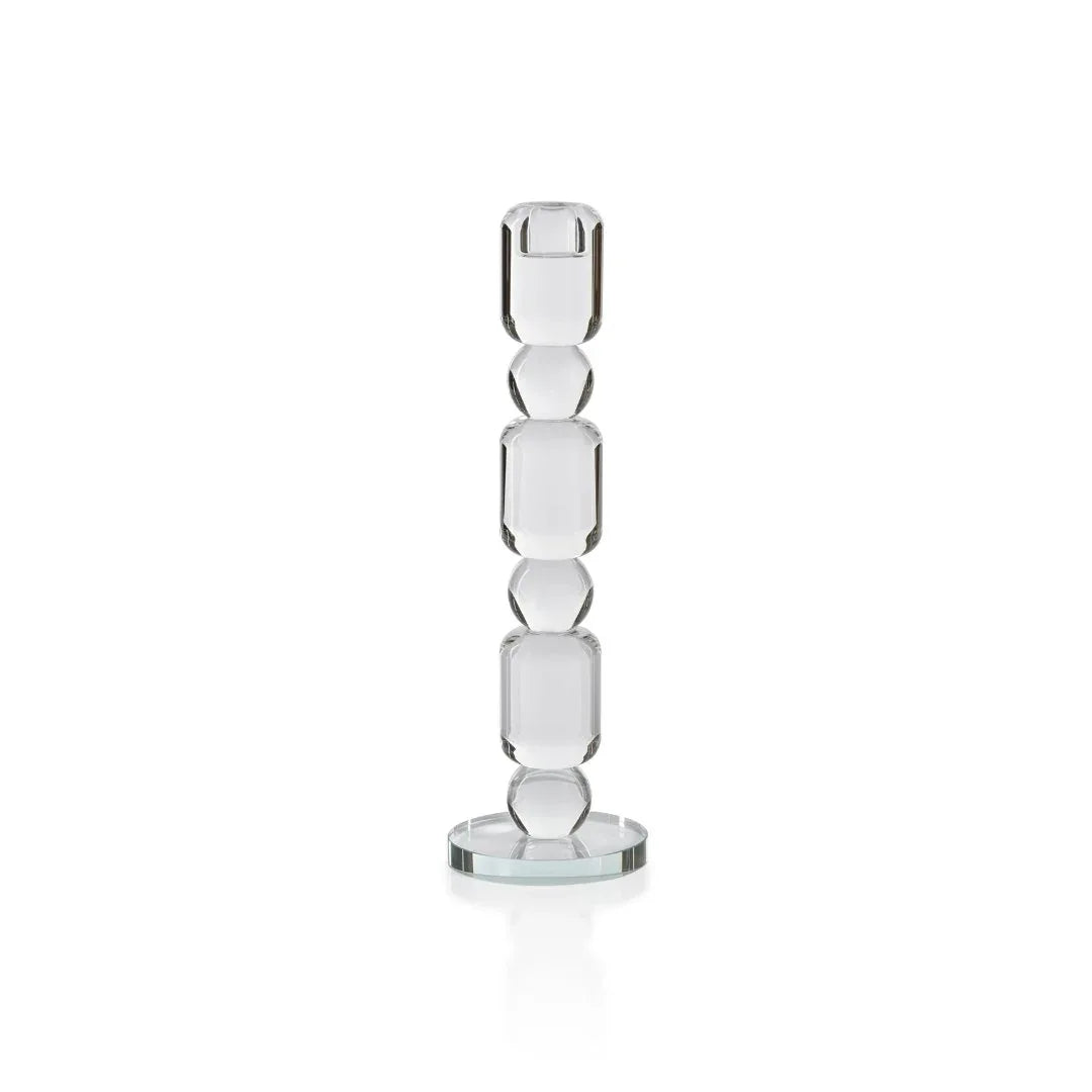 Louisa Crystal Glass Taper Holder Medium Votives, Hurricanes & Candleholders