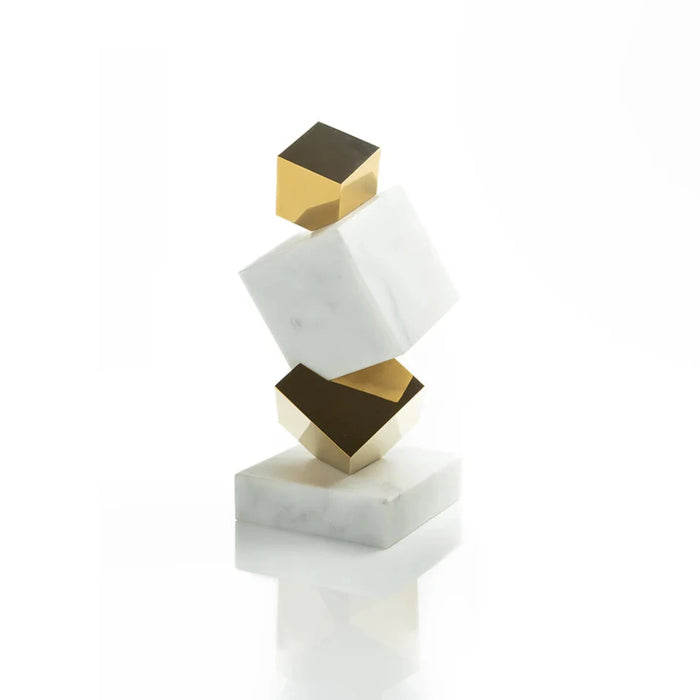 Marble & Gold Torre Objet D'Art