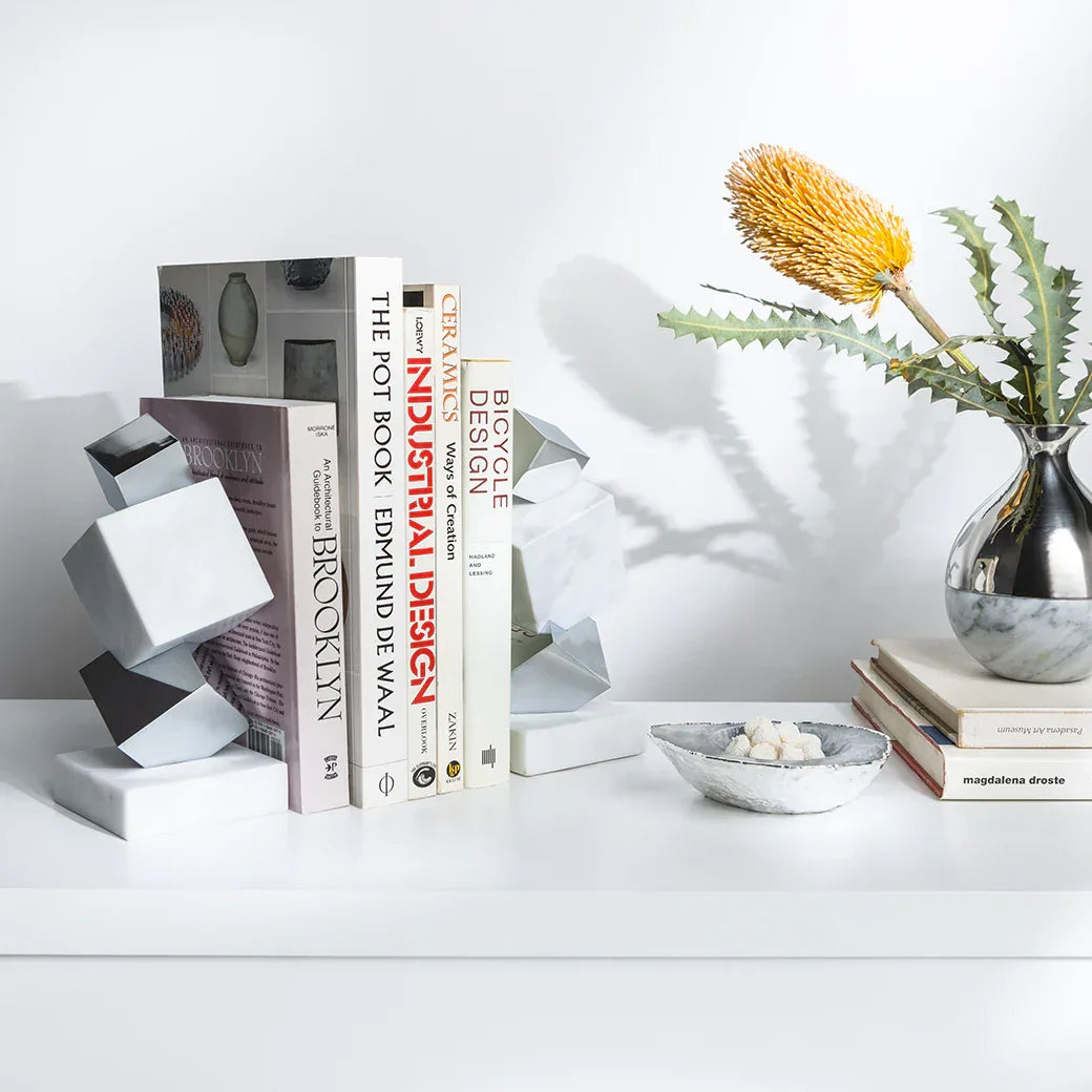 Marble & Silver Torre Objet D'Art Decorative Objects