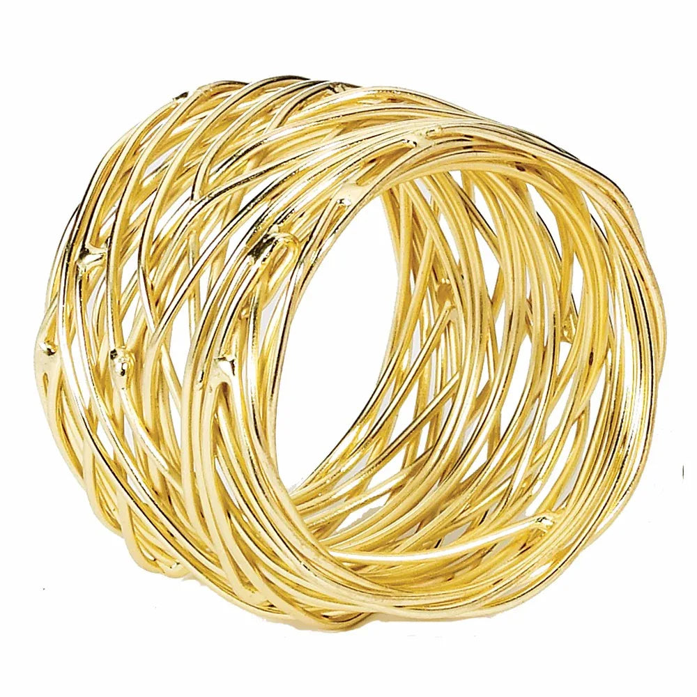 Tara Napkin Rings Set Of 4 Gold Napkin Rings