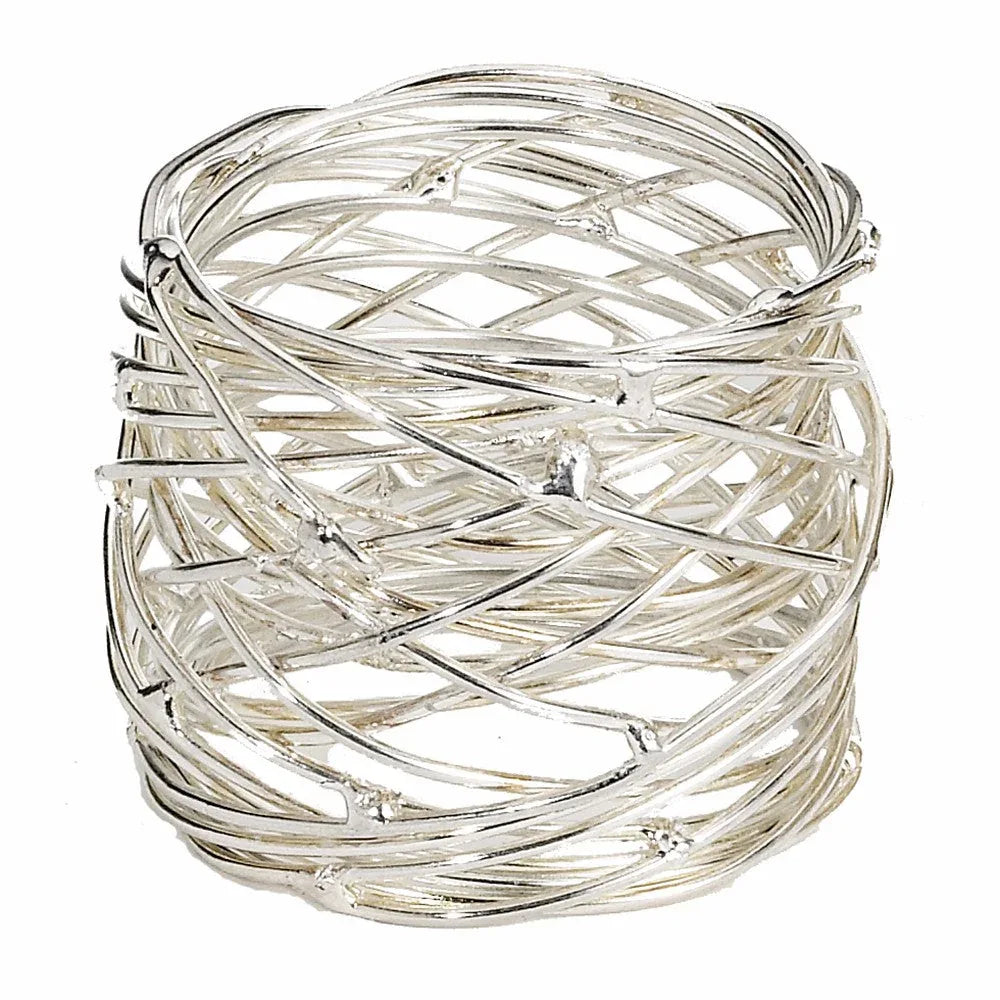 Tara Napkin Rings Set Of 4 Nickel Napkin Rings