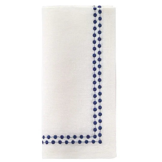 Pearls Napkins Set of 4 Navy Placemats, Napkins, & Napkin Rings