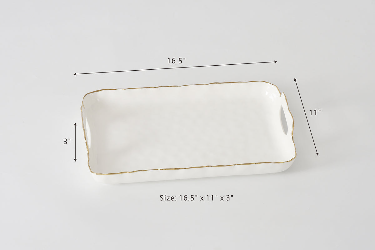 Porto Rectangular Tray with Handles