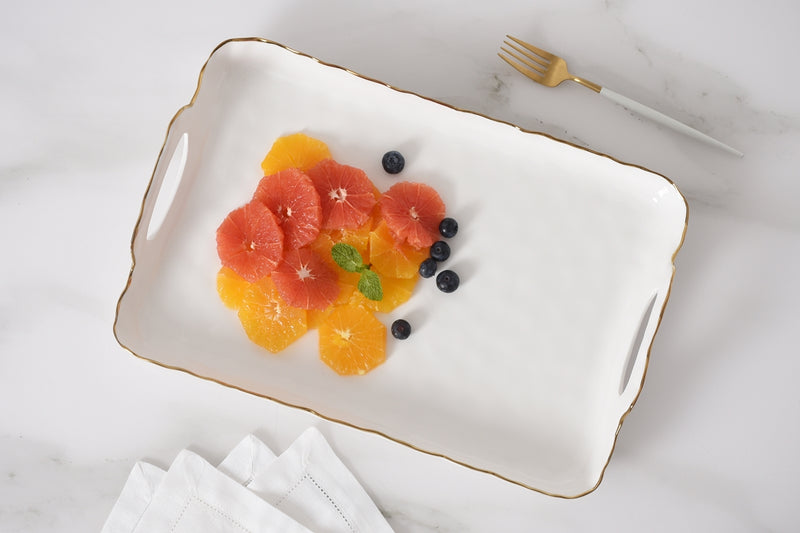 Porto Rectangular Tray with Handles