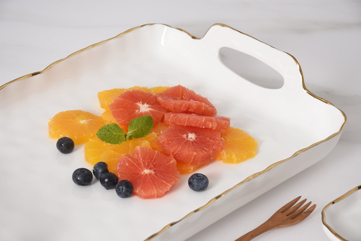 Porto Rectangular Tray with Handles