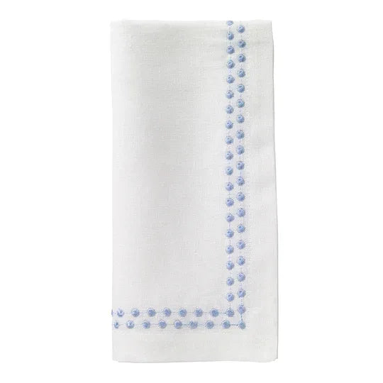 Pearls Napkins Set of 4 Ice Blue Placemats, Napkins, & Napkin Rings