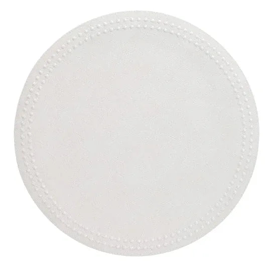 Pearls Mat Set Of 4 Antique White White Placemats, Napkins, & Napkin Rings