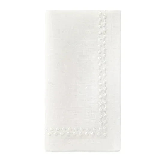 Pearls Napkins Set of 4 White Placemats, Napkins, & Napkin Rings