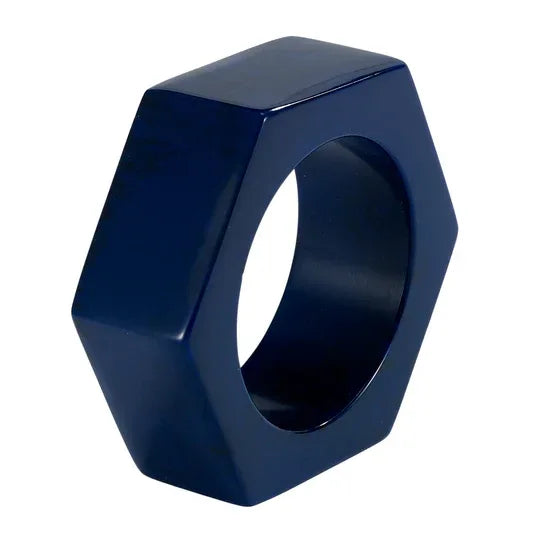 Piper Napkin Rings Set Of 4 Navy Napkin Rings