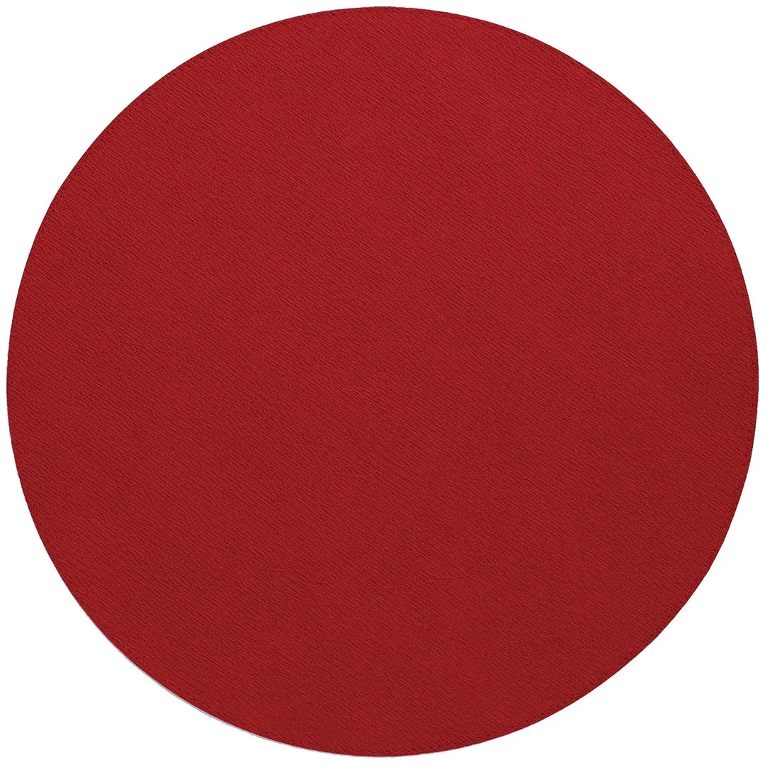 Presto Round Placemats Set Of 4 Red Placemats, Napkins, & Napkin Rings