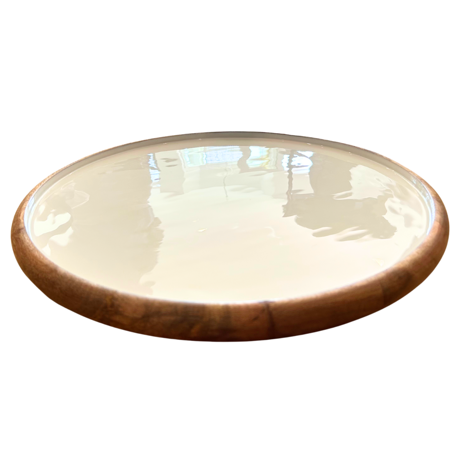 Acacia & Enamel Lazy Susan Lazy Susan