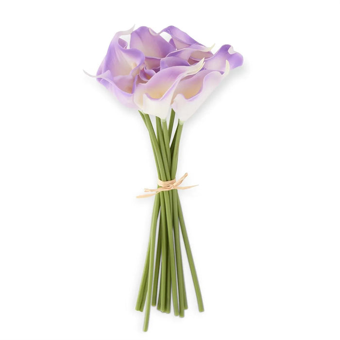 Real Touch Lavender Calla Lily Bundle 14" Decor
