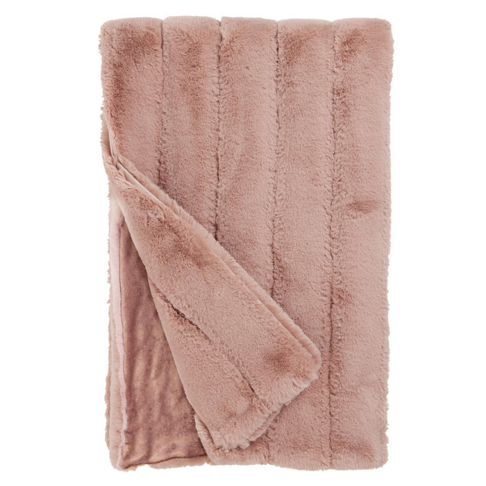 Rosewood Faux Fur Posh Throw 60x72