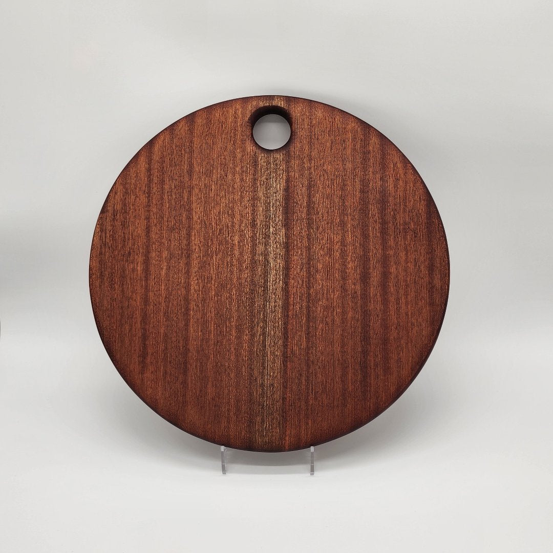 Round Serving Board - Sapele Wood 2 