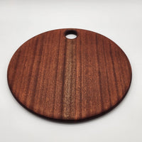 Round Serving Board - Sapele Wood. 