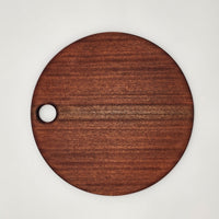 Round Serving Board - Sapele Wood.