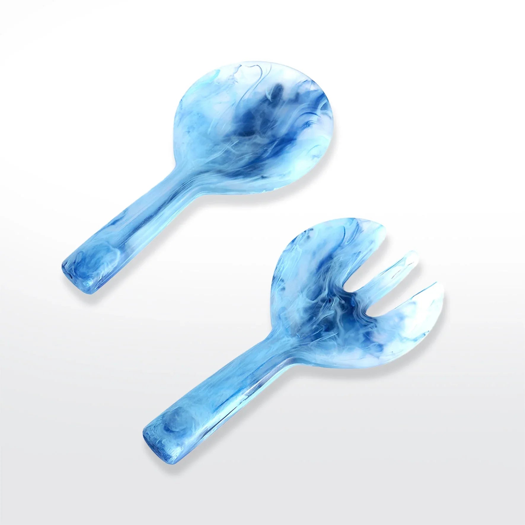 Jumbo Servers Set of 2 Denim Swirl Salad Serving Set