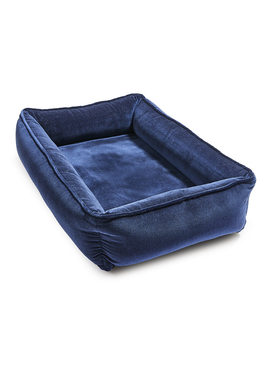 Navy Bay Velvet Dog Bed