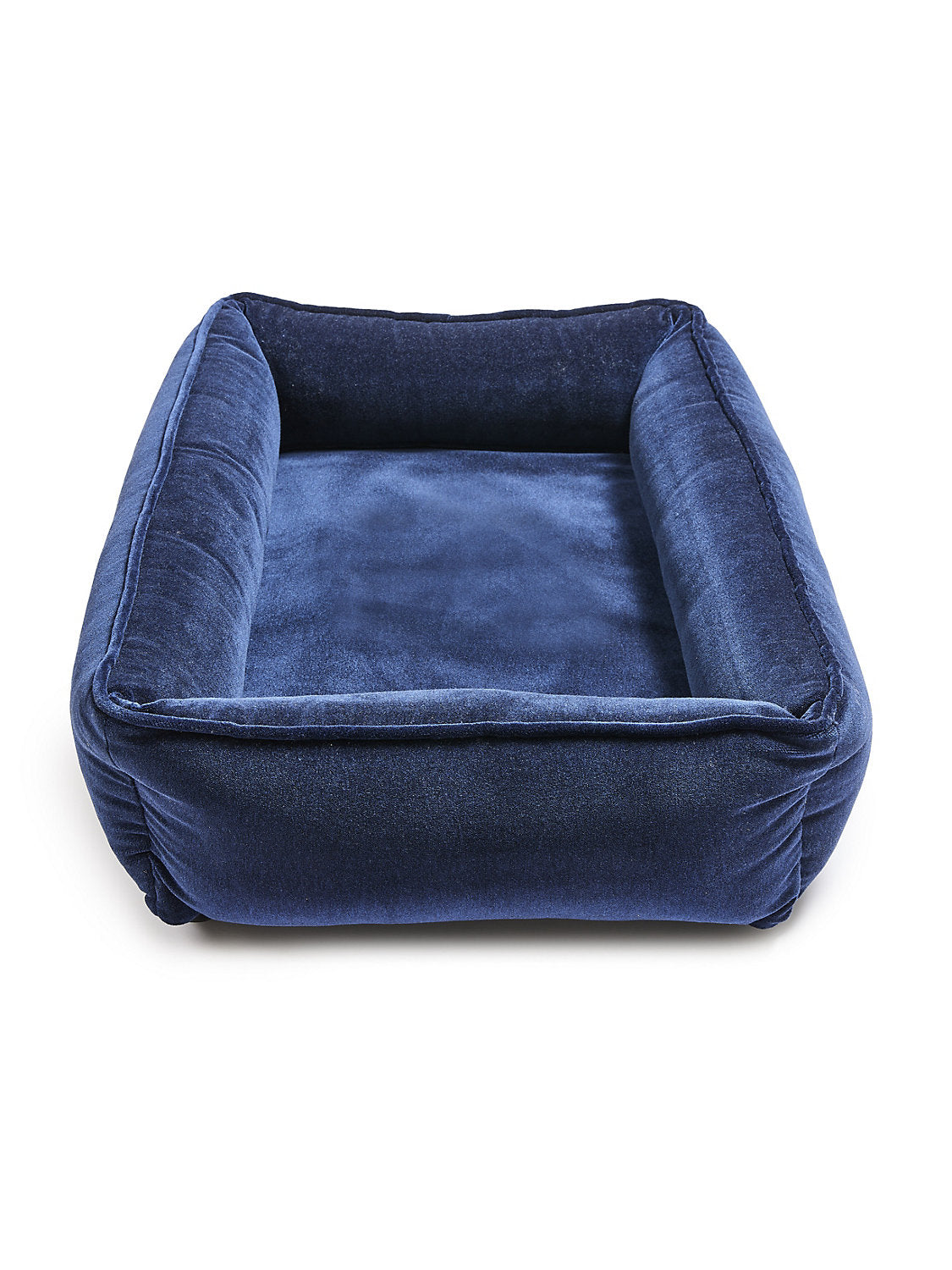 Navy Bay Velvet Dog Bed