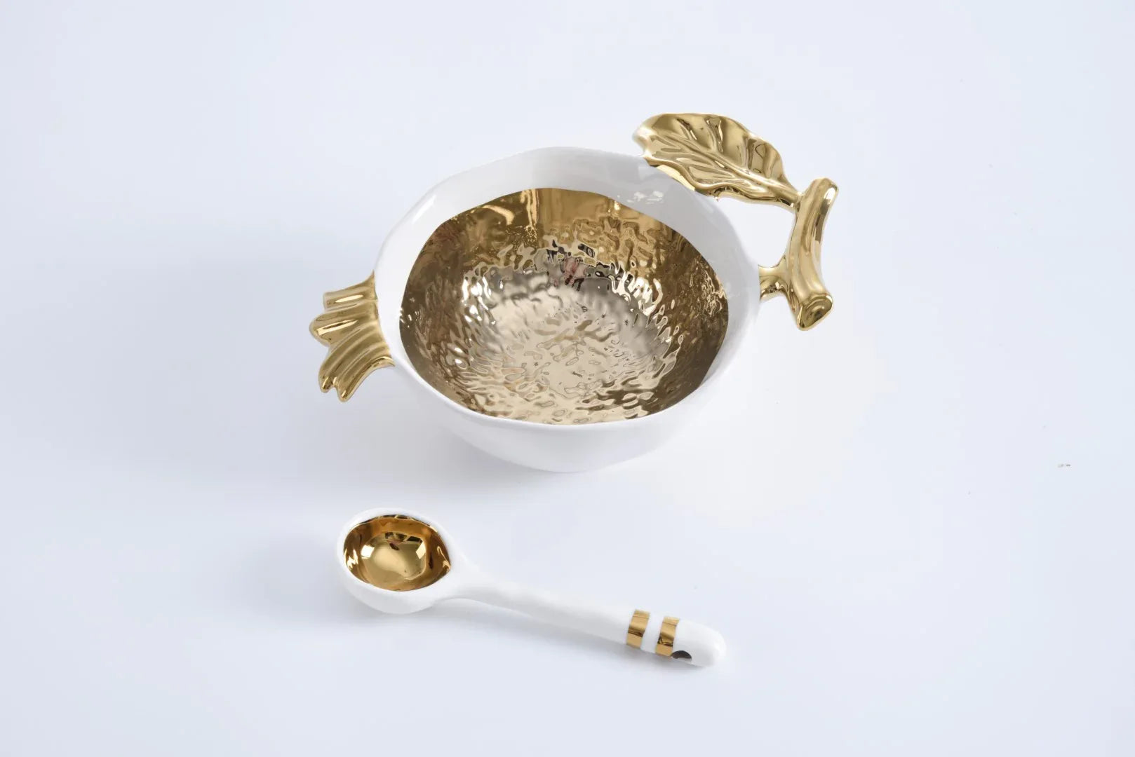 Gold Pomegranate Set Apples & Honey