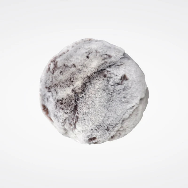 Faux Fur Snowball Pillow - Glacier