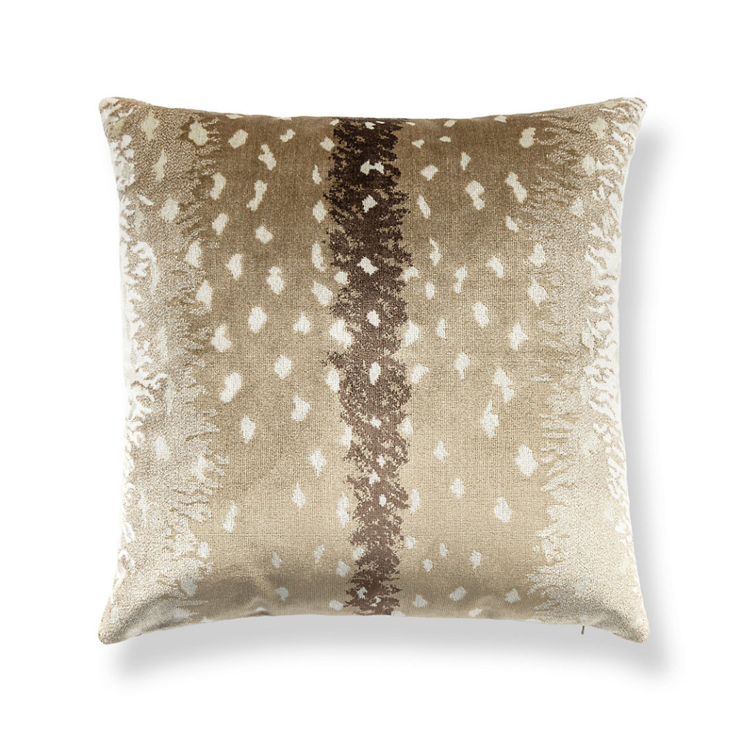 Scalamandre Antelope Velvet Pillow in Sahara 22x22