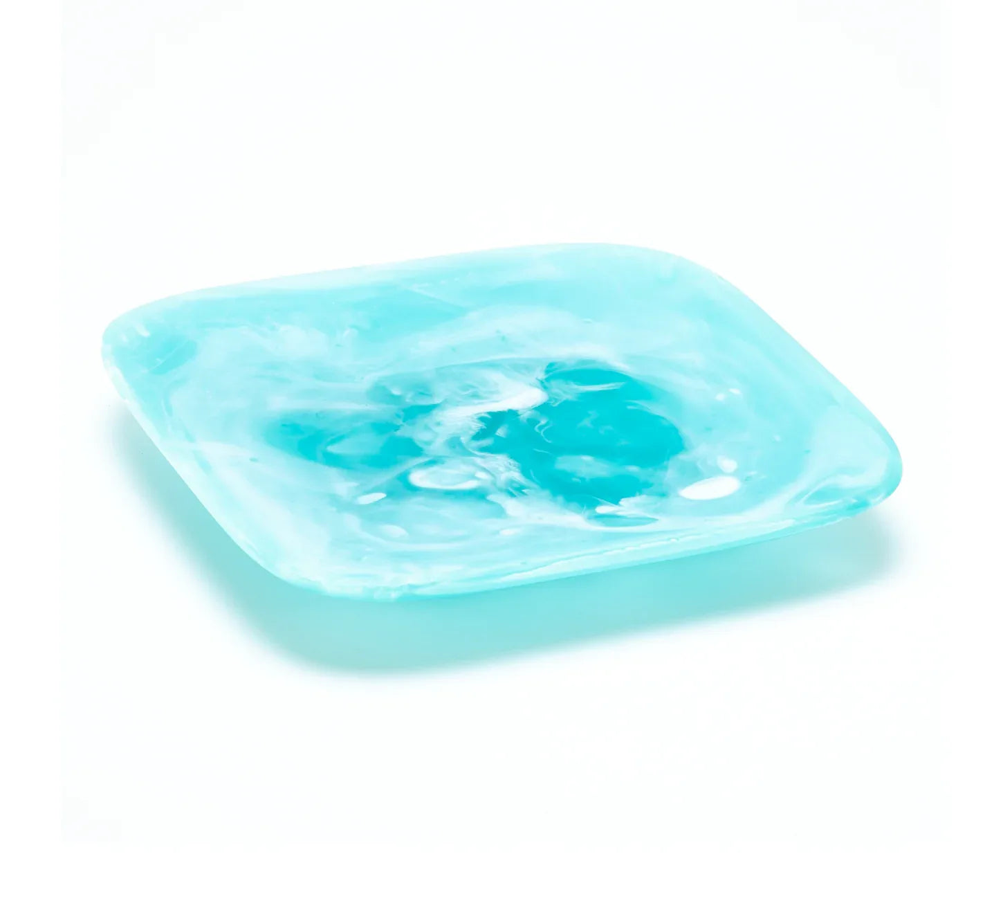 Medium Pop Tray Aqua Swirl Serving Platters