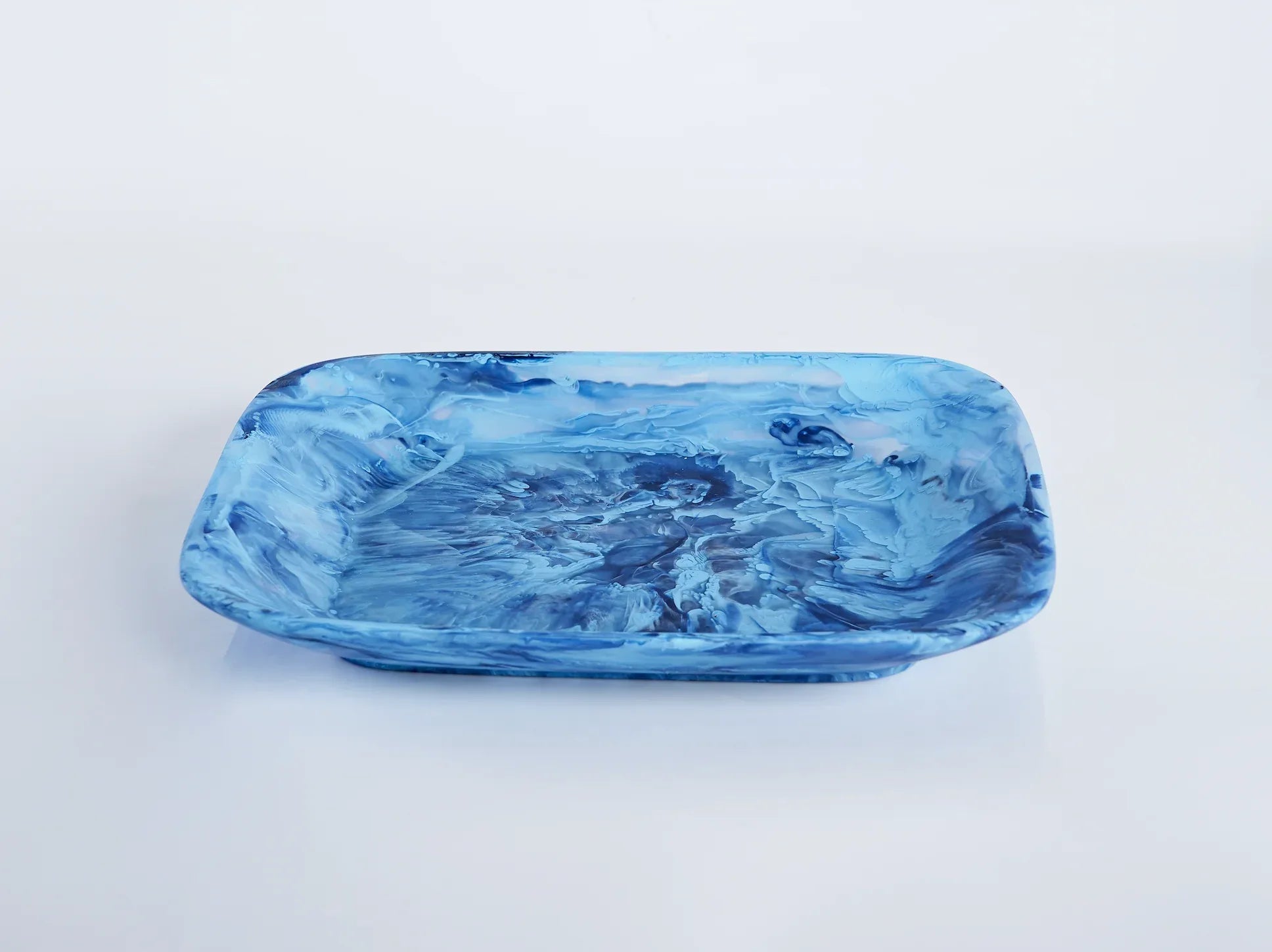 Medium Pop Tray Denim Swirl Serving Platters