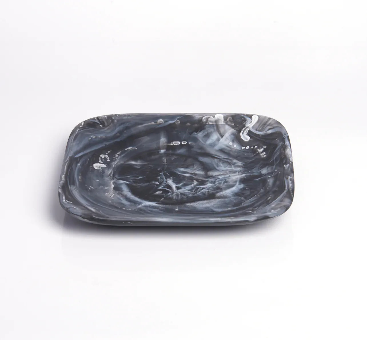 Medium Pop Tray Black Swirl Serving Platters