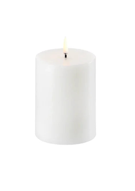 LED Pillar Candle 3 x 4" Smooth Nordic White Candles