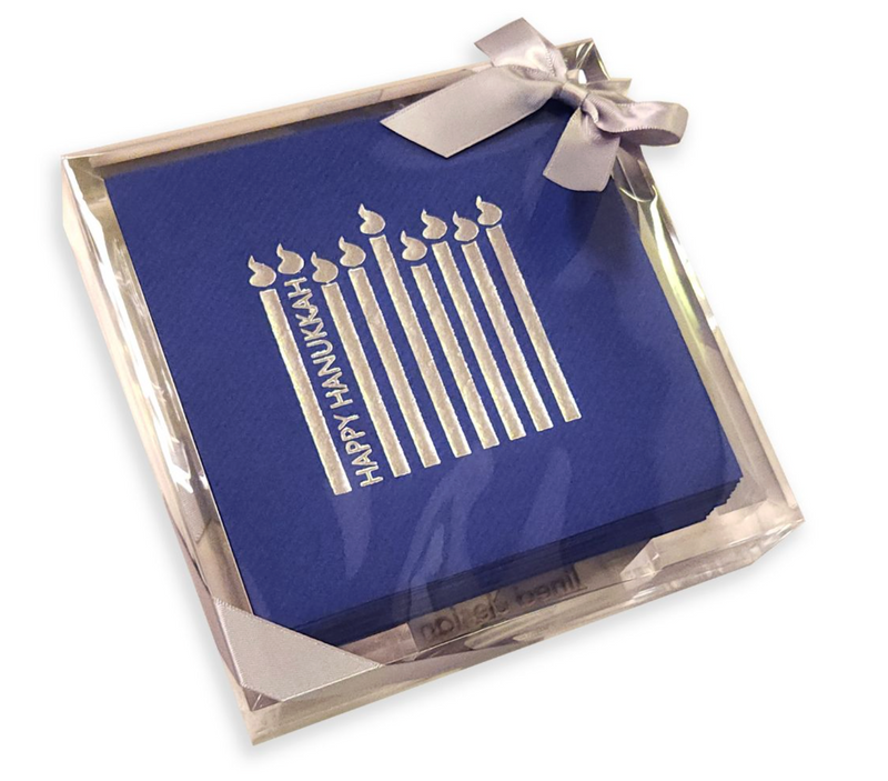 Hanukkah Acrylic Cocktail Napkin Hostess Set