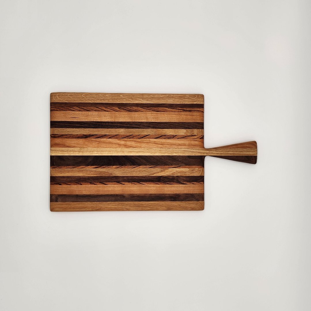 Serving Board Charcuterie- Oak, Walnut, Zebrawood, Cherry.